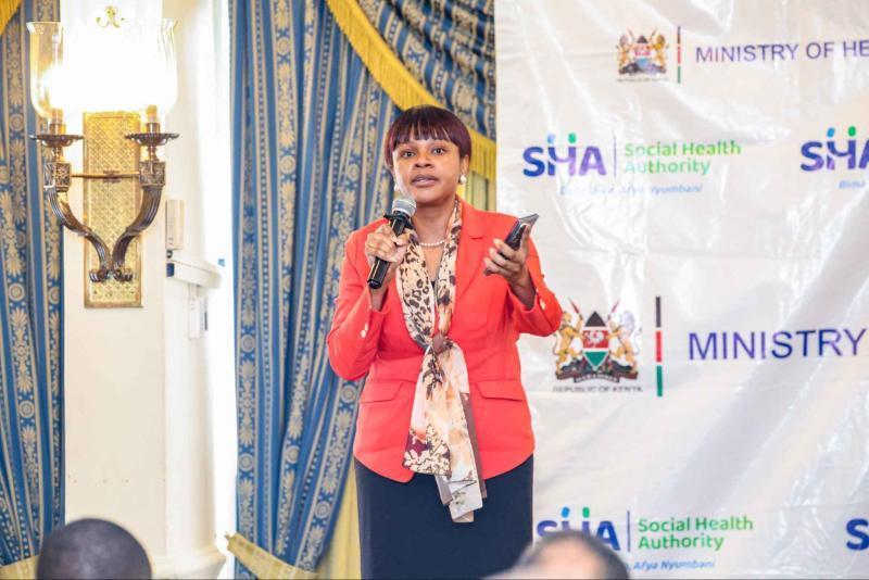 File image of SHA CEO Mercy Mwangangi.